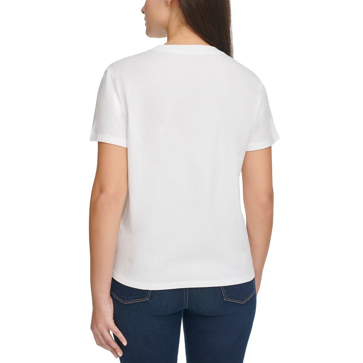 Calvin Klein Jeans 女短袖圓領上衣 白 L