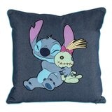 卡通丹寧方形抱枕 45公分 X 45公分 史迪奇
