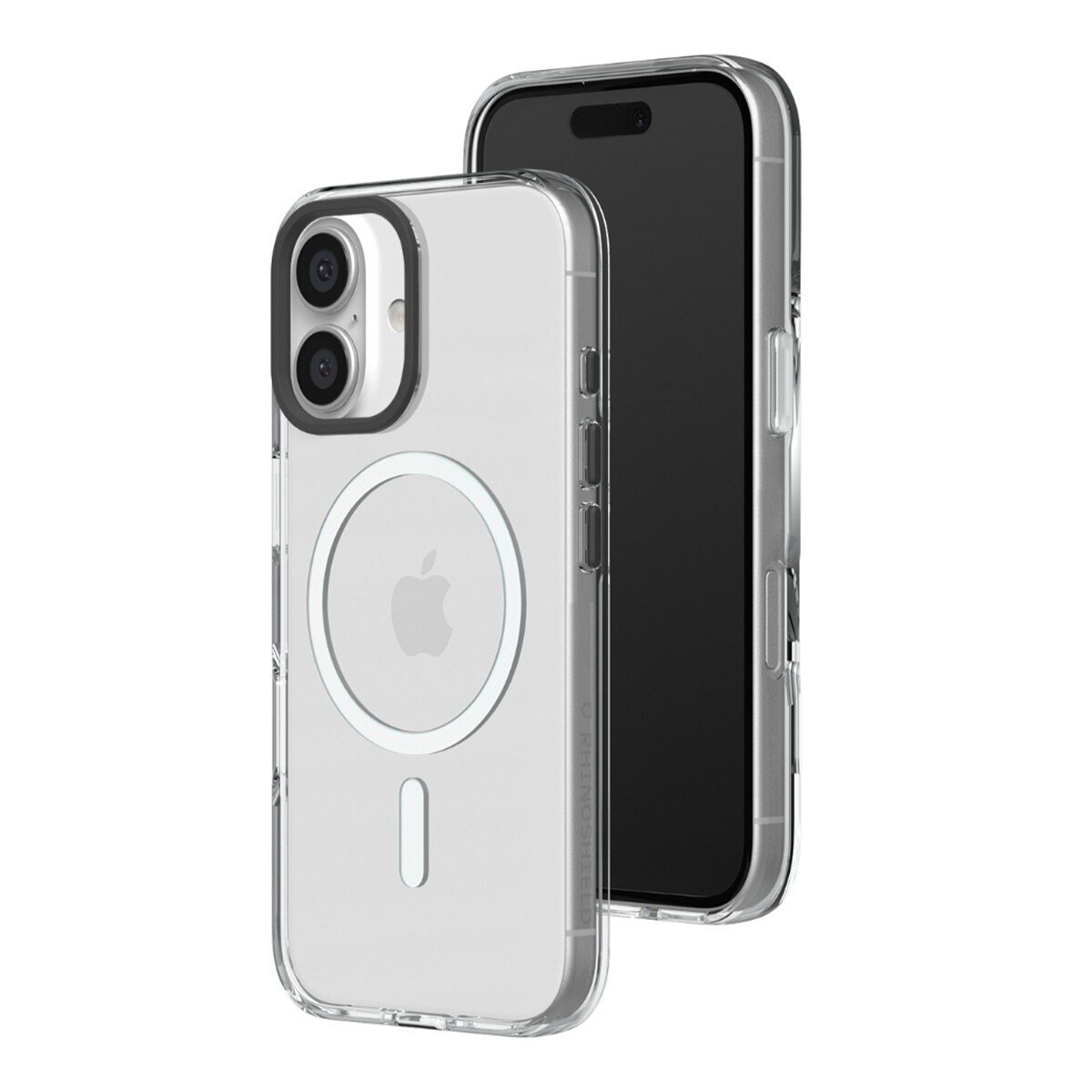 犀牛盾 iPhone 16 Plus Clear MagSafe 兼容 透明防摔手機殼 - 相機鍵開孔版 + 9H 抗藍光鋼化玻璃保護貼