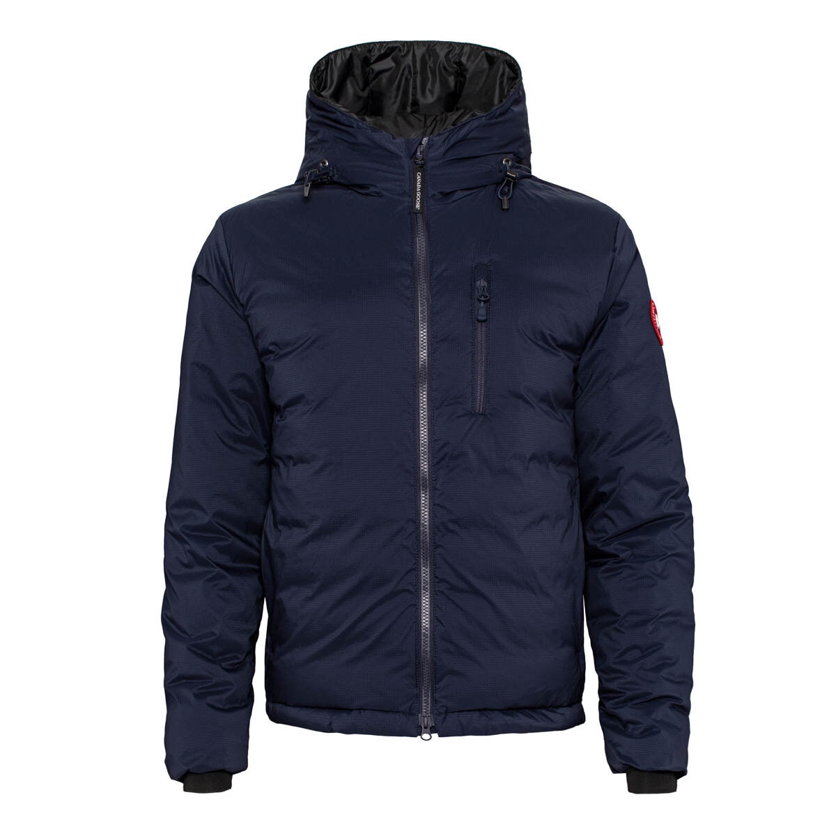 Canada Goose 男短版連帽羽絨外套 深藍