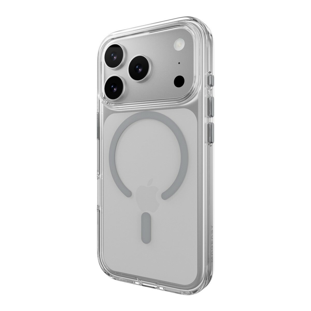 MAGEASY Bright M 不發黃軍規磁吸透明殼 iPhone 17 Pro(迷霧磁圈) + 鏡頭保護貼Lenz(珊瑚) + Vetro 9H 鋼化玻璃保護膜