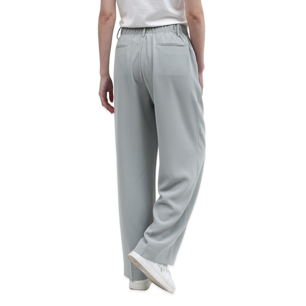 Advent 女寬直筒褲 灰白