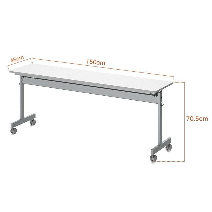 Backbone 折疊培訓桌 150公分 X 45公分 白色