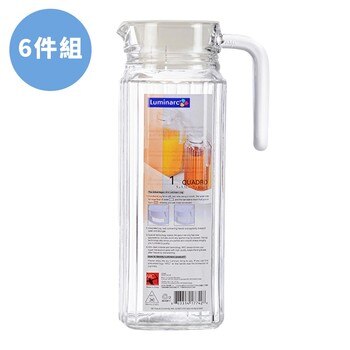 Luminarc 玻璃冷水瓶6件組 1.1公升 Luminarc 玻璃冷水瓶6件組 1.1公升