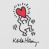 Keith Haring 兒童刷毛長袖連帽上衣 白 L