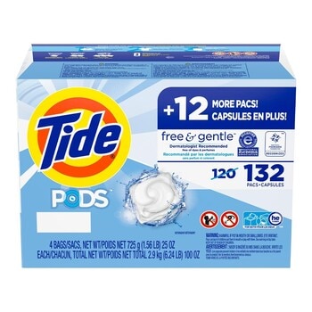 Tide 汰漬 無色香洗衣膠囊 33顆 X 4入 Tide 汰漬 無色香洗衣膠囊 33顆 X 4入