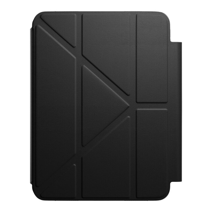 MAGEASY Facet 全方位支架透明背蓋保護套 (筆槽款) 適用於 2022 iPad 10.9吋 A14 & 2025 iPad 11吋 A16 黑色