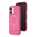 犀牛盾 iPhone 16 JellyTint MagSafe 兼容 半透明有色手機殼 + 9H 抗藍光鋼化玻璃保護貼 粉漾桃