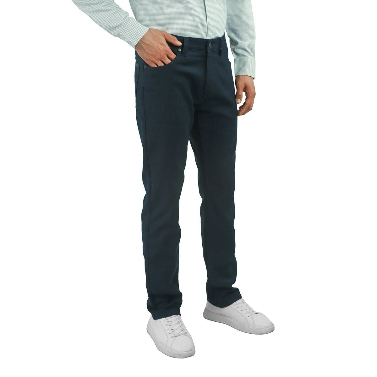 Jachs 男經典五口袋長褲 深藍 腰圍 34吋 X 褲長 30吋