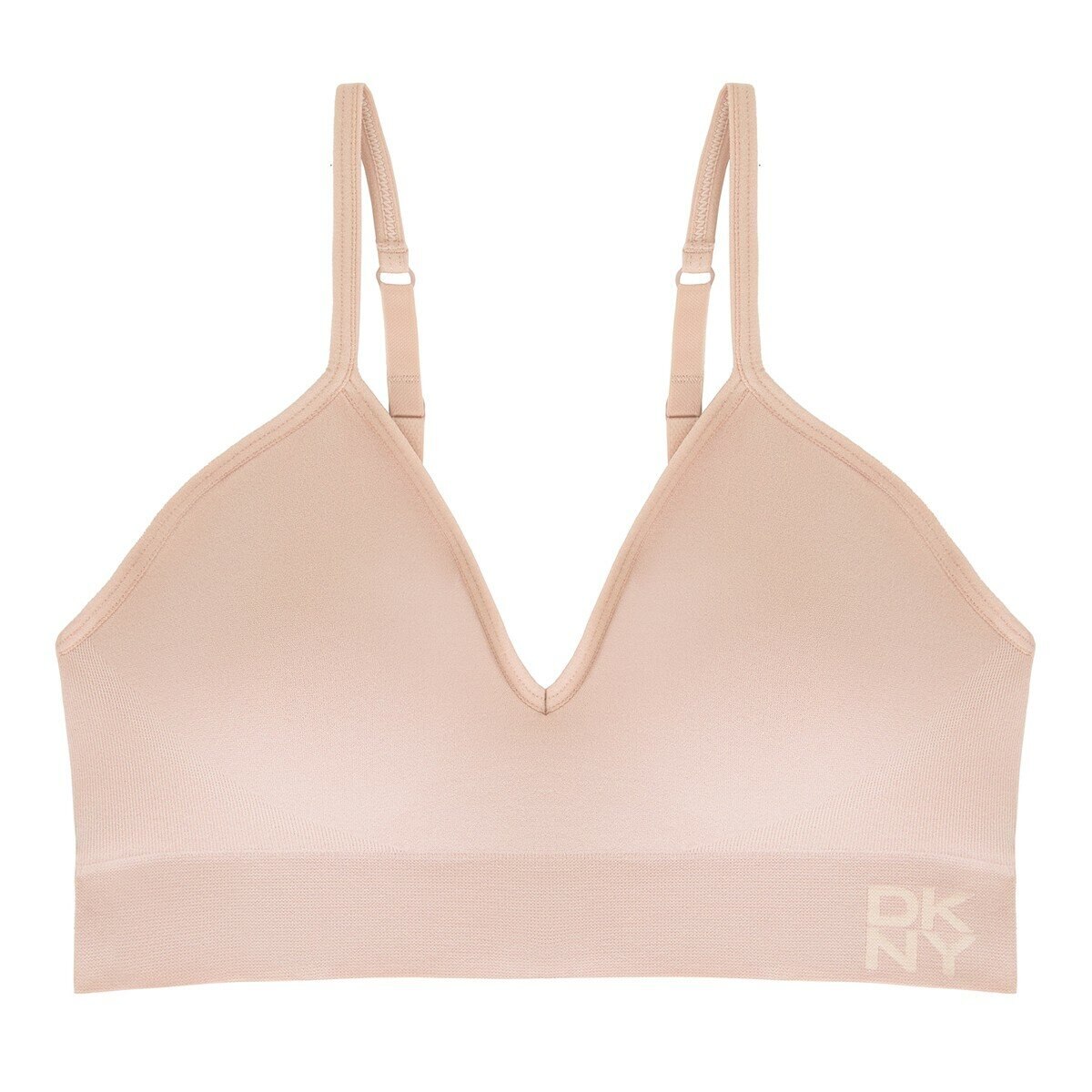 DKNY 女無鋼圈內衣兩入組 黑/膚 M