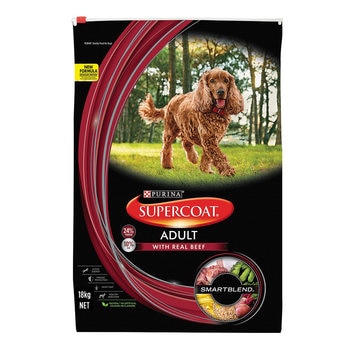 SUPERCOAT 斯博康 成犬牛肉保護力強化配方乾狗糧 18公斤 SUPERCOAT 斯博康 成犬牛肉保護力強化配方乾狗糧 18公斤