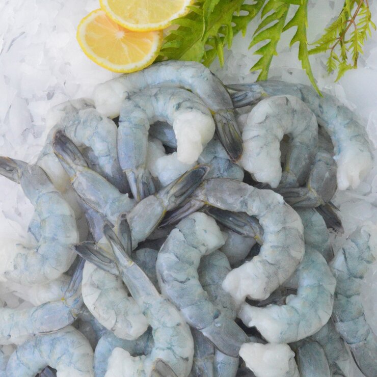 科克蘭 冷凍養殖帶尾超大生蝦仁 2磅 / 908公克 , 每磅21-25隻