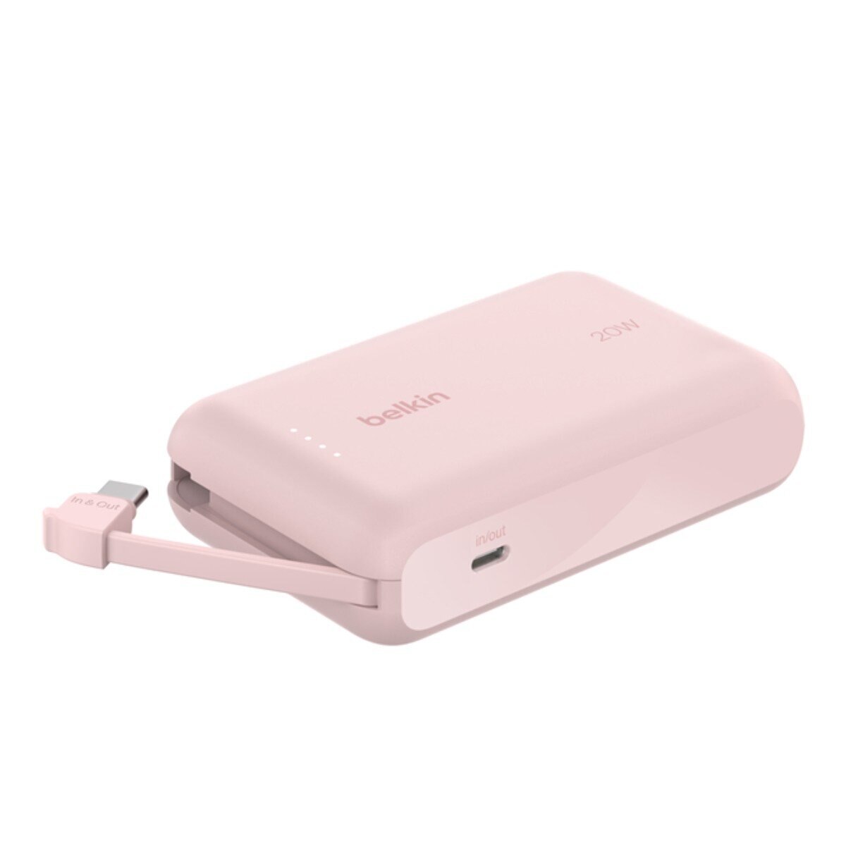 Belkin BoostCharge 10K 行動充電器隨附一體式纜線 2入
