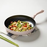 樂扣樂扣 霧感莫蘭迪 IH不沾單柄平煎鍋 30公分 莫藍迪粉