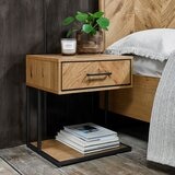 Bentley Designs Riva Rustic 橡木 單層抽屜床頭櫃