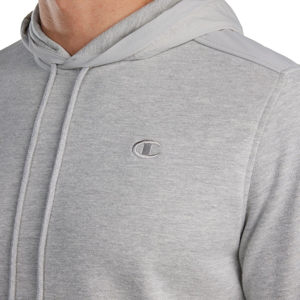 Champion 男長袖連帽上衣 灰 S