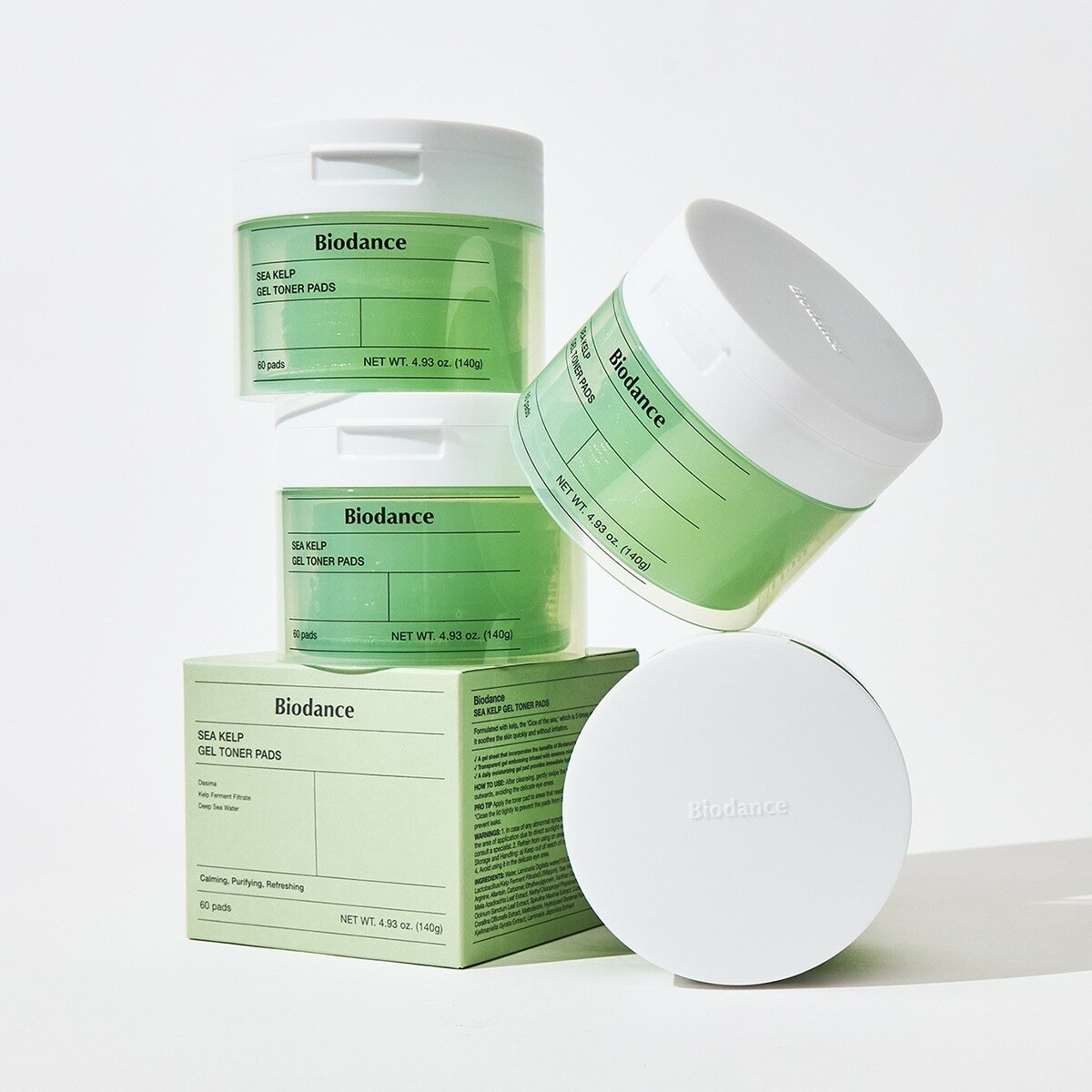 Biodance 清爽海藻舒緩凝膠棉片 60入 X 2盒