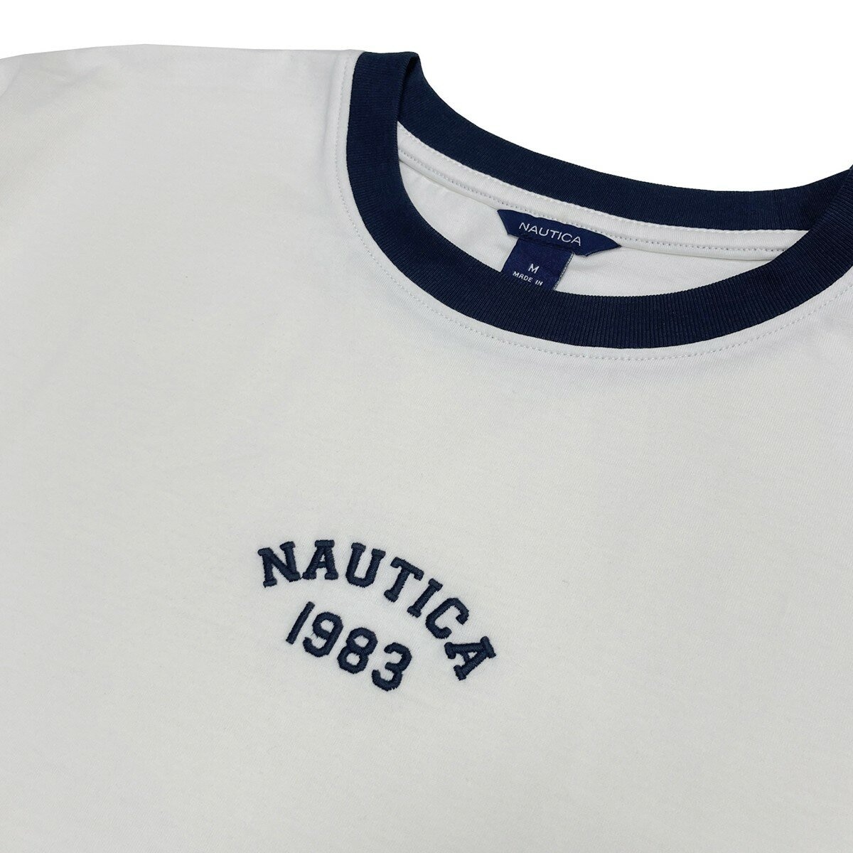 Nautica 女短版短袖上衣 白