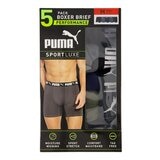 Puma 男平口內褲五入組 M號 綠色組合
