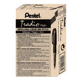Pentel Tradio 德拉迪塑膠鋼筆 3支 黑
