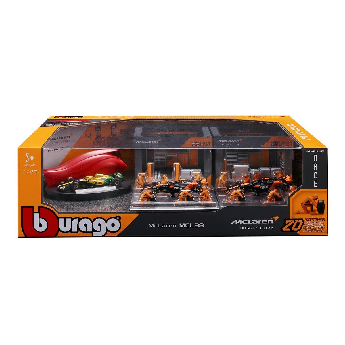 Bburago 1:43 Trung tâm bảo dưỡng xe đua McLaren / Dành cho trẻ từ 3 tuổi trở lên