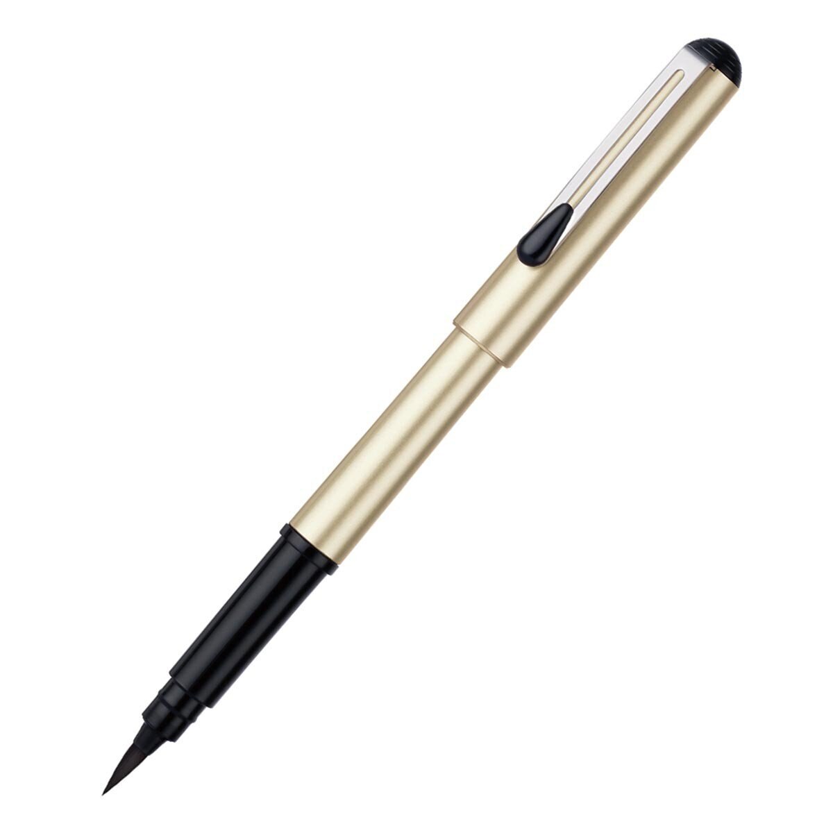 Pentel 攜帶型卡式毛筆 珠光金 + 6支卡水芯