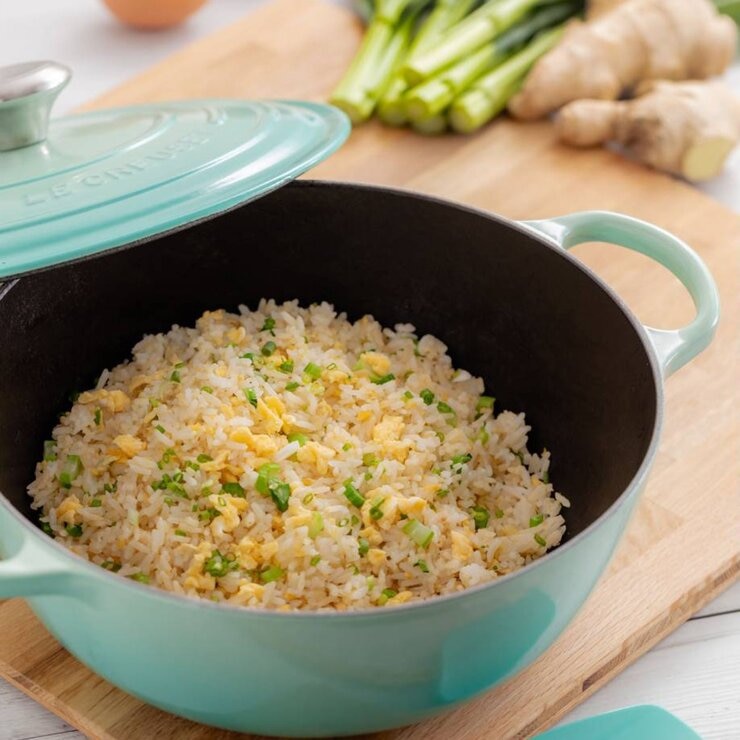 Le Creuset 媽咪鑄鐵鍋 含鋼頭鍋蓋 28公分 薄荷綠