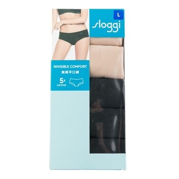 Sloggi 女無痕內褲五入組 黑膚組合 M