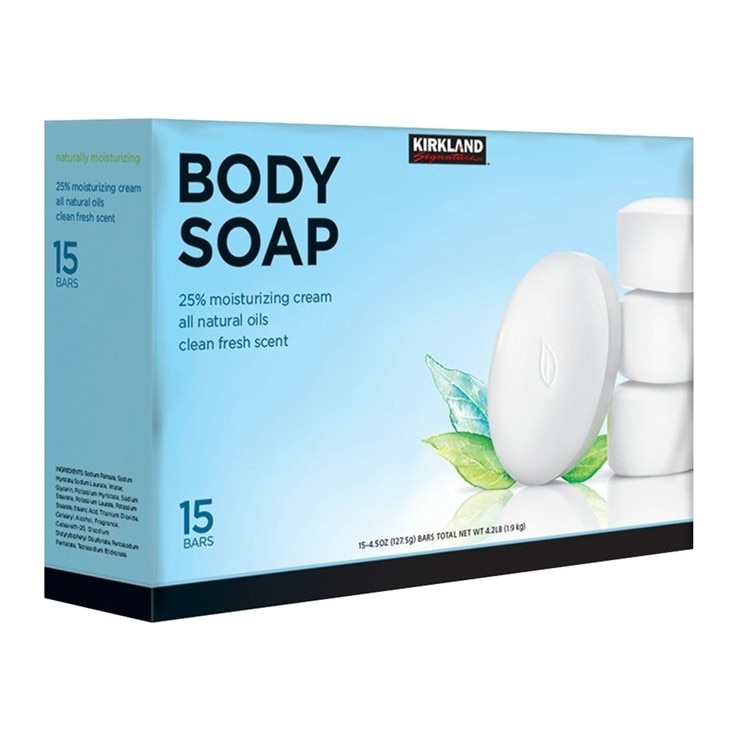 Kirkland Signature 科克蘭 進口身體香皂含 1/4 乳霜 127.5公克 X 15入 Costco 好市多線上購物