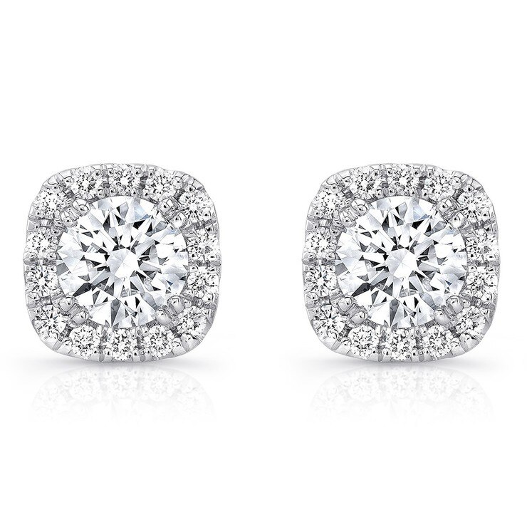 2.50克拉 18K白K金 圓形鑽石耳環 VS2/I