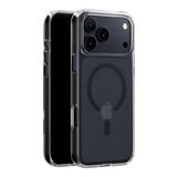 MAGEASY Bright M 不發黃軍規磁吸透明殼 iPhone 17 Pro Max(午夜磁圈) + 鏡頭保護貼Lenz鈦合金 + Vetro 9H 鋼化玻璃保護膜