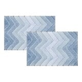 Riviera Home 浴室地墊 2入 40公分 X 60公分 藍