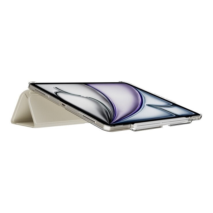 MAGEASY Facet 全方位支架透明背蓋保護套 (筆槽款) 適用於 iPad Air 13吋 M2/M3/M4 & 2022 - 2020 iPad Pro 12.9吋 星光白 MAGEASY Facet 全方位支架透明背蓋保護套 (筆槽款) 適用於 iPad Air 13吋 M2/M3/M4 & 2022 - 2020 iPad Pro 12.9吋 星光白