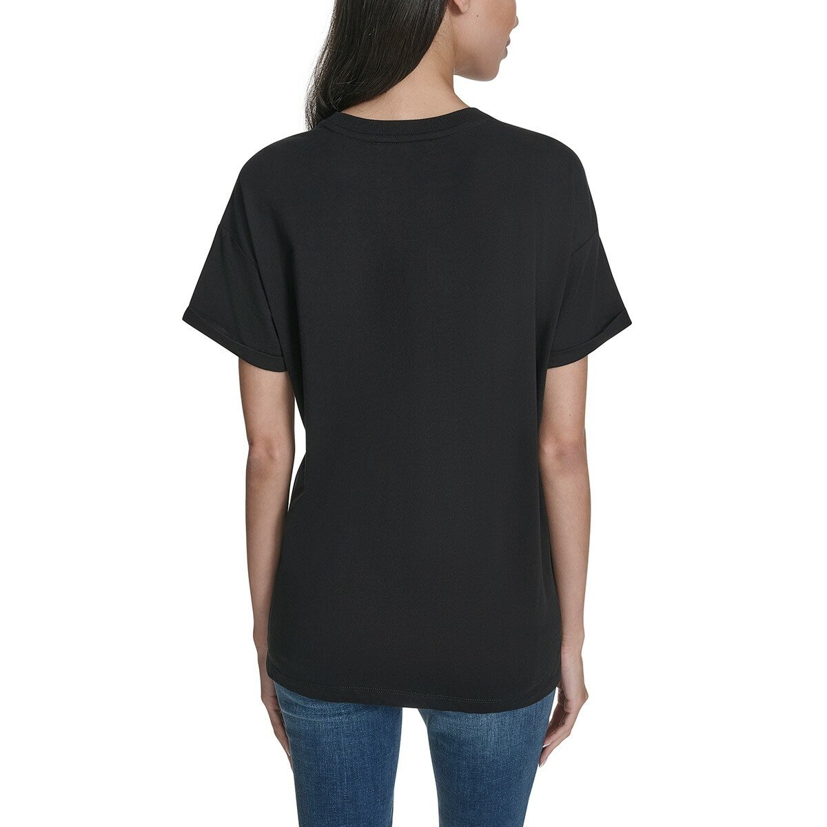 DKNY Jeans 女 Logo 短袖上衣 黑