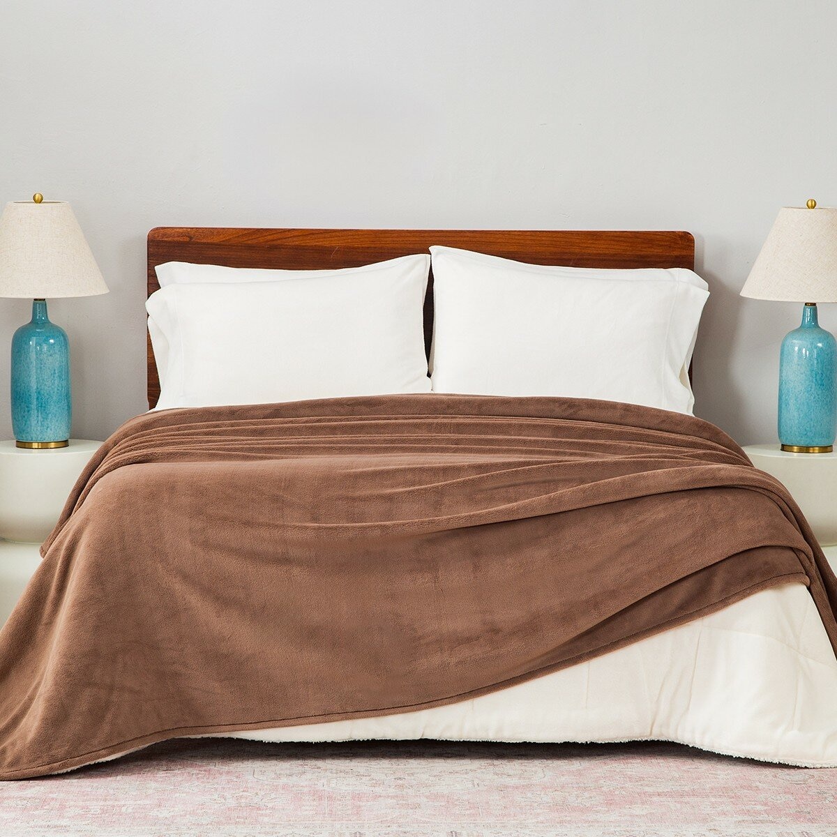 Berkshire 雙人舒適毯 233公分 X 248公分 咖啡