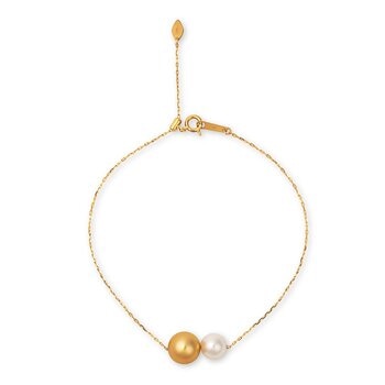 Tokyo Pearl 18K黃K金 7.0公釐 - 10公釐 Akoya & South Sea Golden 珍珠手環