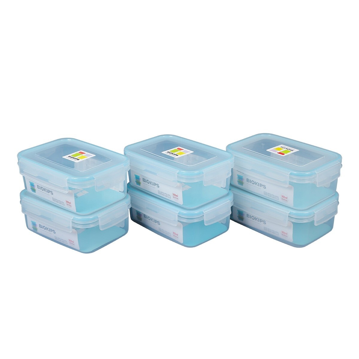 Komax 塑膠保鮮盒含蓋共12件組 長方形 容量900毫升