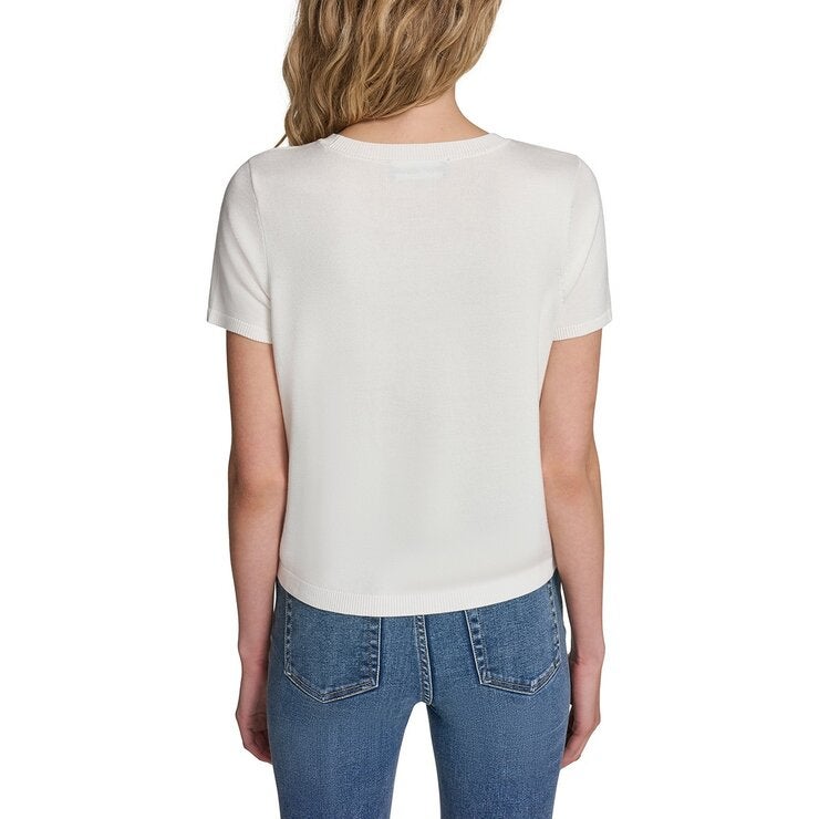 DKNY Jeans 女短袖上衣 白