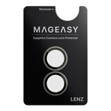 MAGEASY MagStand 360 M 磁吸旋轉支架防摔手機殼 iPhone 17 (透明) + 鏡頭保護貼Lenz(鼠尾草) + Vetro 9H 鋼化玻璃保護膜