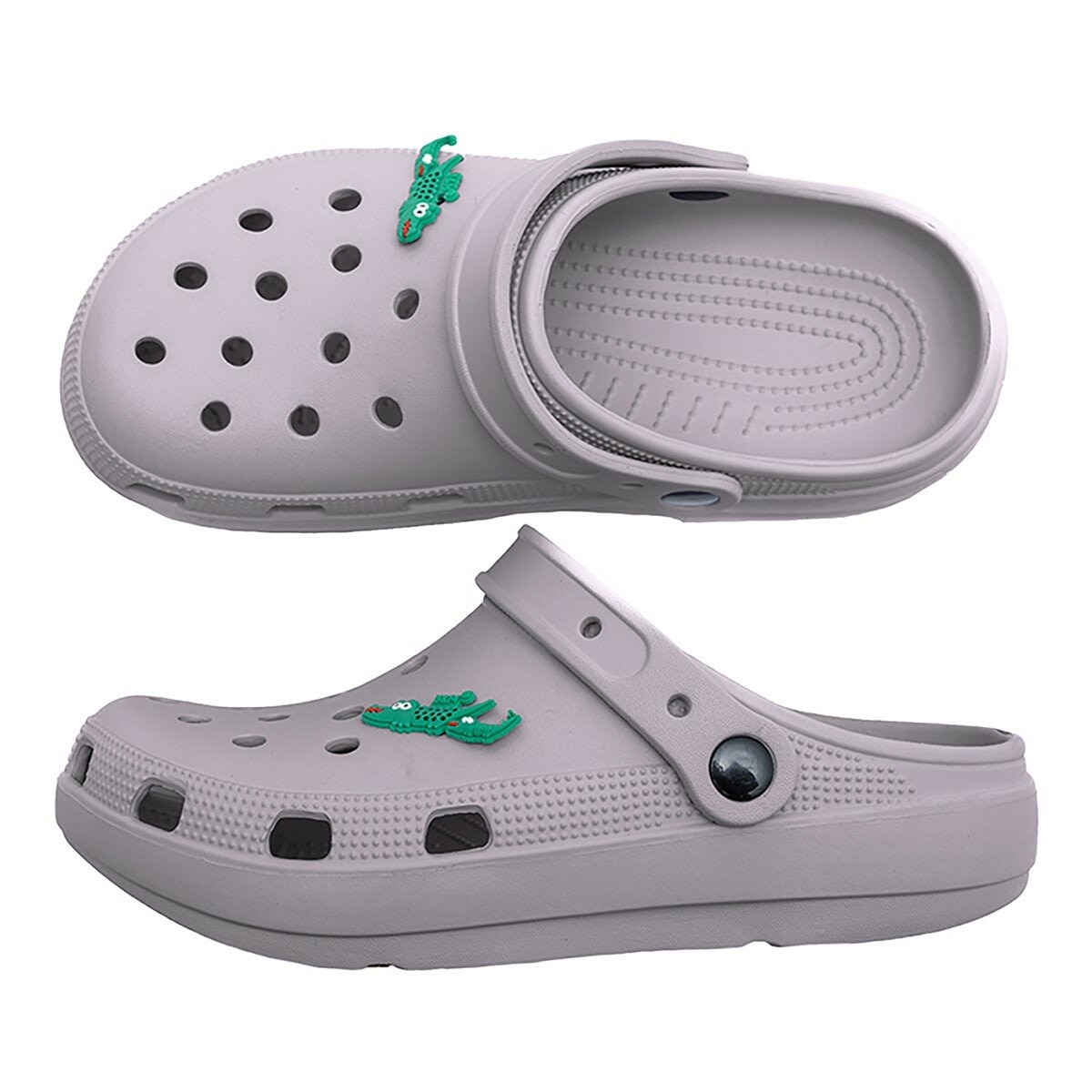 母子鱷魚 兩穿洞洞鞋 紫