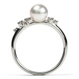 Tokyo Pearl 18K白K金 6.0公釐 - 6.5公釐 Akoya 珍珠戒指