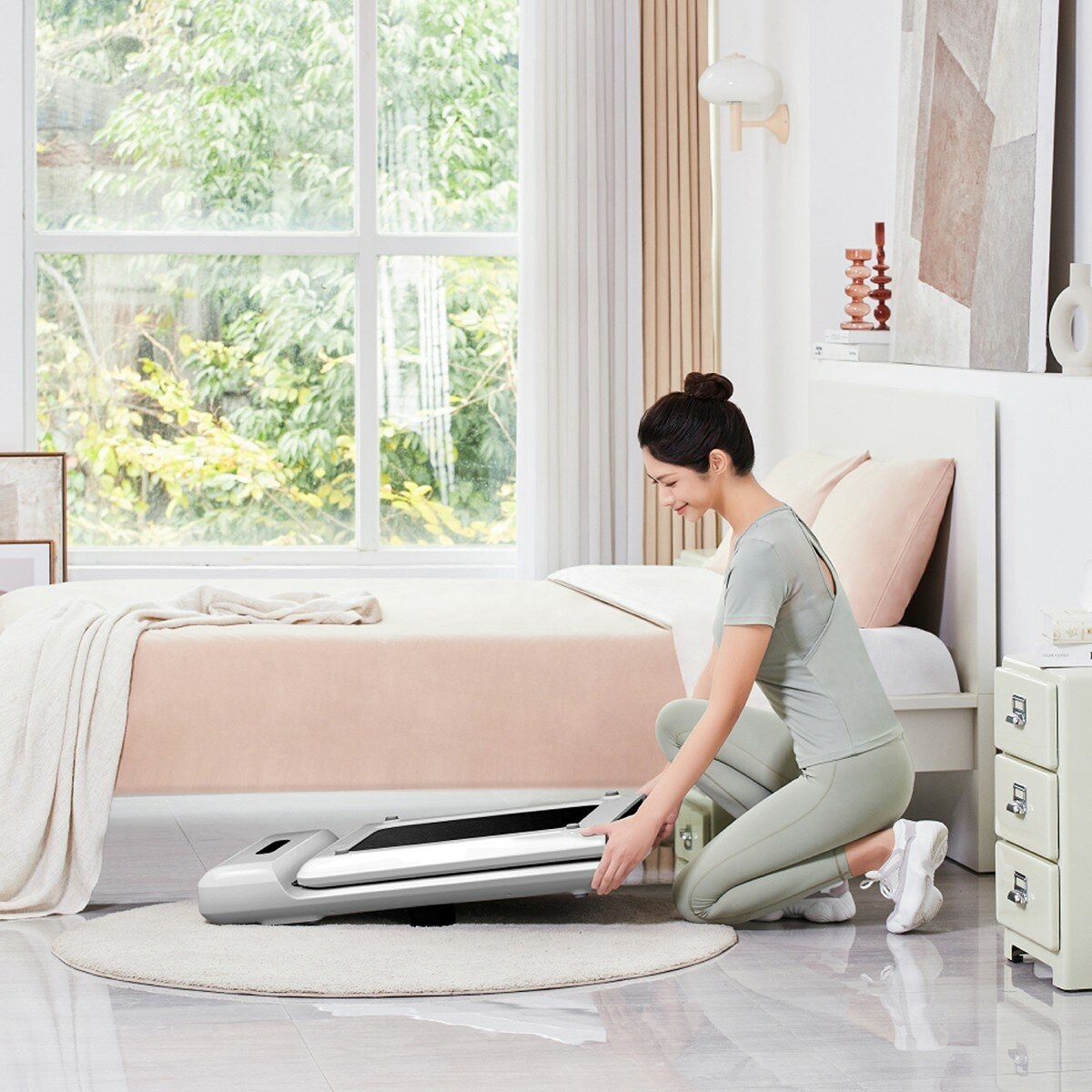 HEALTHPIT HT-235 全折疊電動走步機 蠟灰色