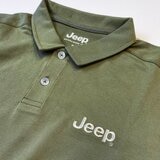 Jeep 男短袖Polo衫 綠