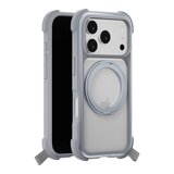 MAGEASY Odyssey Stand M 超軍規防摔磁吸支架手機殼 iPhone 17 Pro(迷霧) + 鏡頭保護貼Lenz(午夜) + Vetro 9H 鋼化玻璃保護膜
