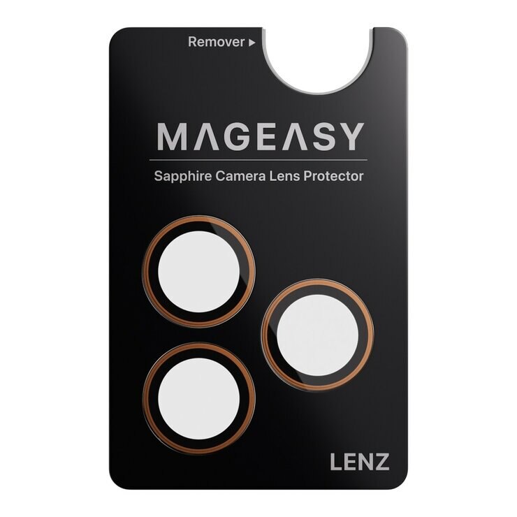 MAGEASY Bright M 不發黃軍規磁吸透明殼 iPhone 17 Pro(白磁圈) + 鏡頭保護貼Lenz(珊瑚) + Vetro 9H 鋼化玻璃保護膜