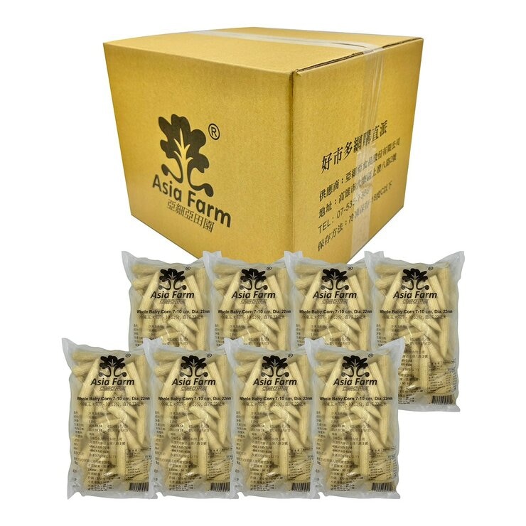 亞細亞田園 冷凍玉米筍 1公斤 X 8包