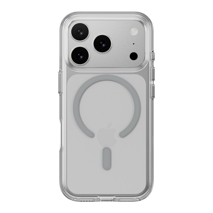 MAGEASY Bright M 不發黃軍規磁吸透明殼 iPhone 17 Pro(迷霧磁圈) + 鏡頭保護貼Lenz(迷霧) + Vetro 9H 鋼化玻璃保護膜
