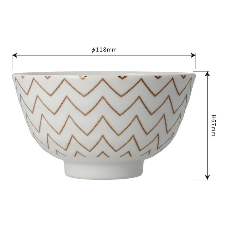 Minoyaki 日本製美濃燒飯碗 8件組 幾何