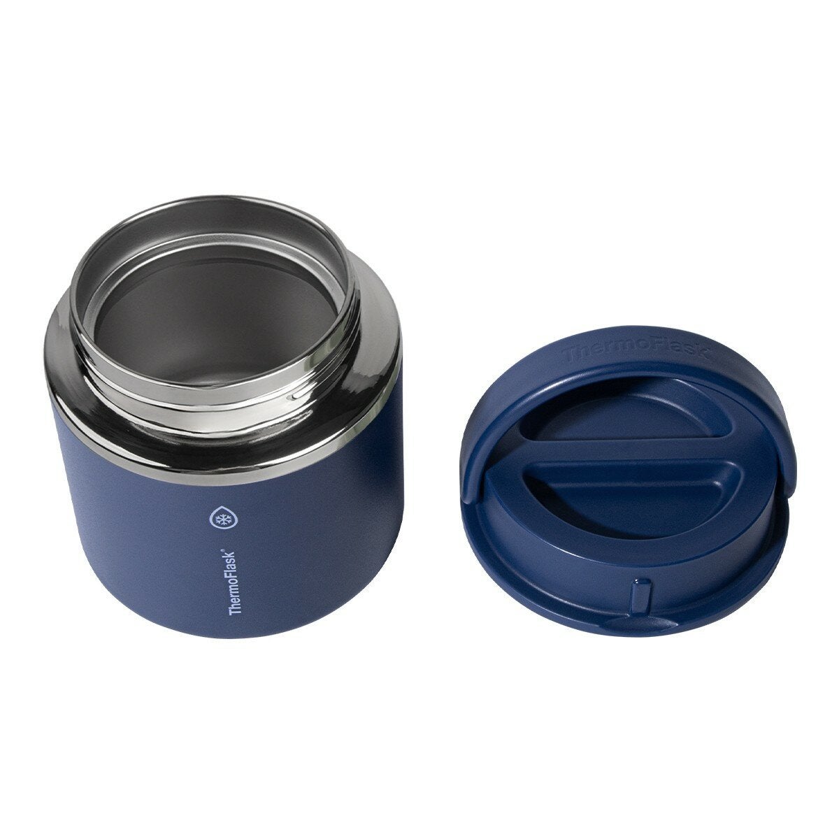 ThermoFlask 不鏽鋼真空食物燜燒罐 591毫升 X 2件組 深藍+白