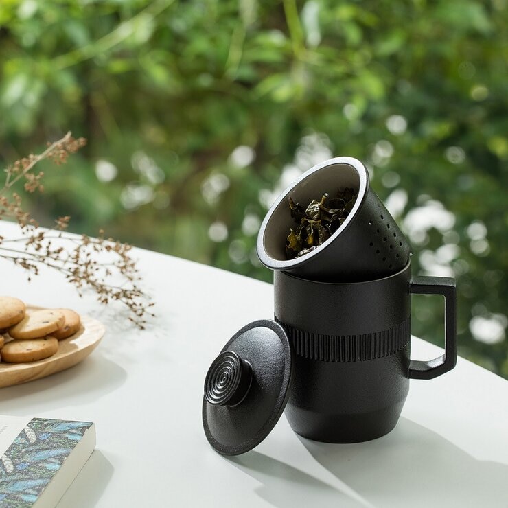 陸寶 合意蓋杯 3件組 禪風黑